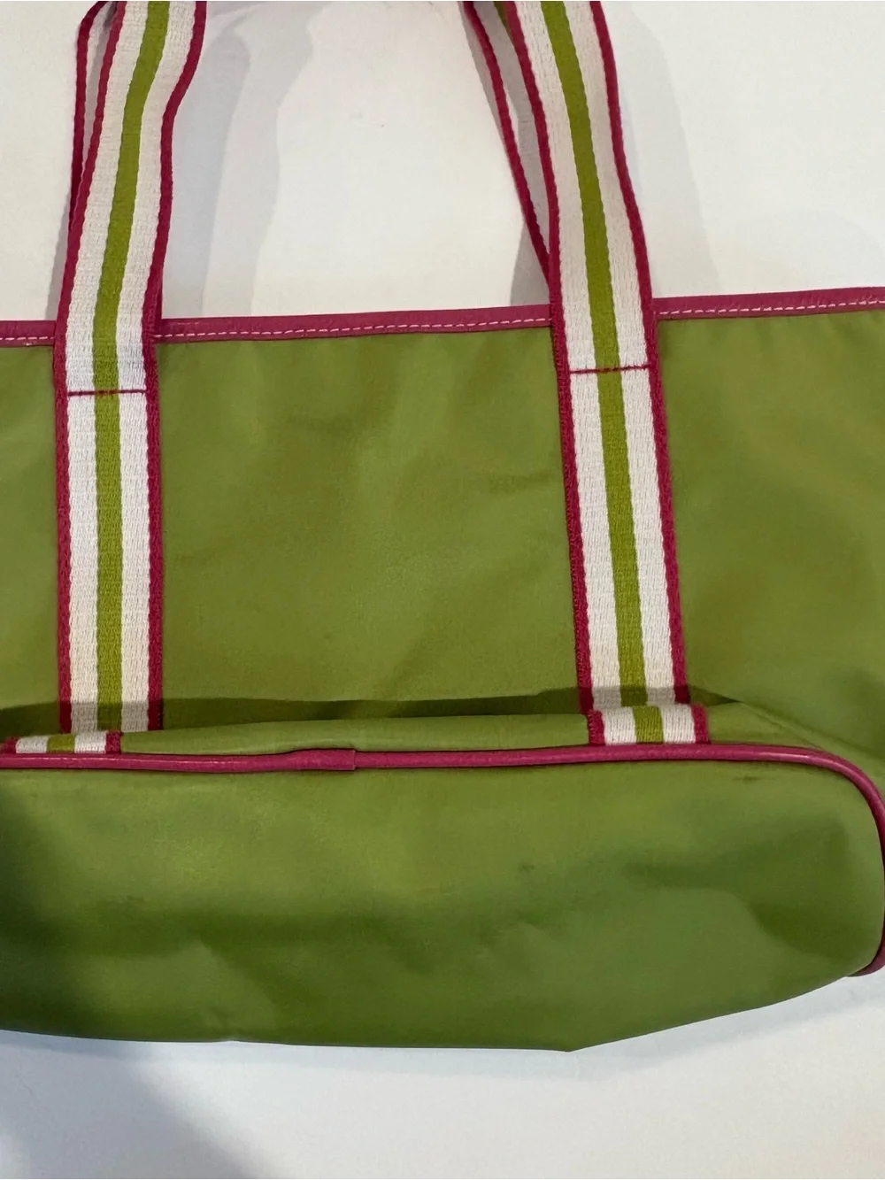 Sonoma Y2K Green Pink White Daisy Purse‎ Handbag Nylon Preppy Colorful